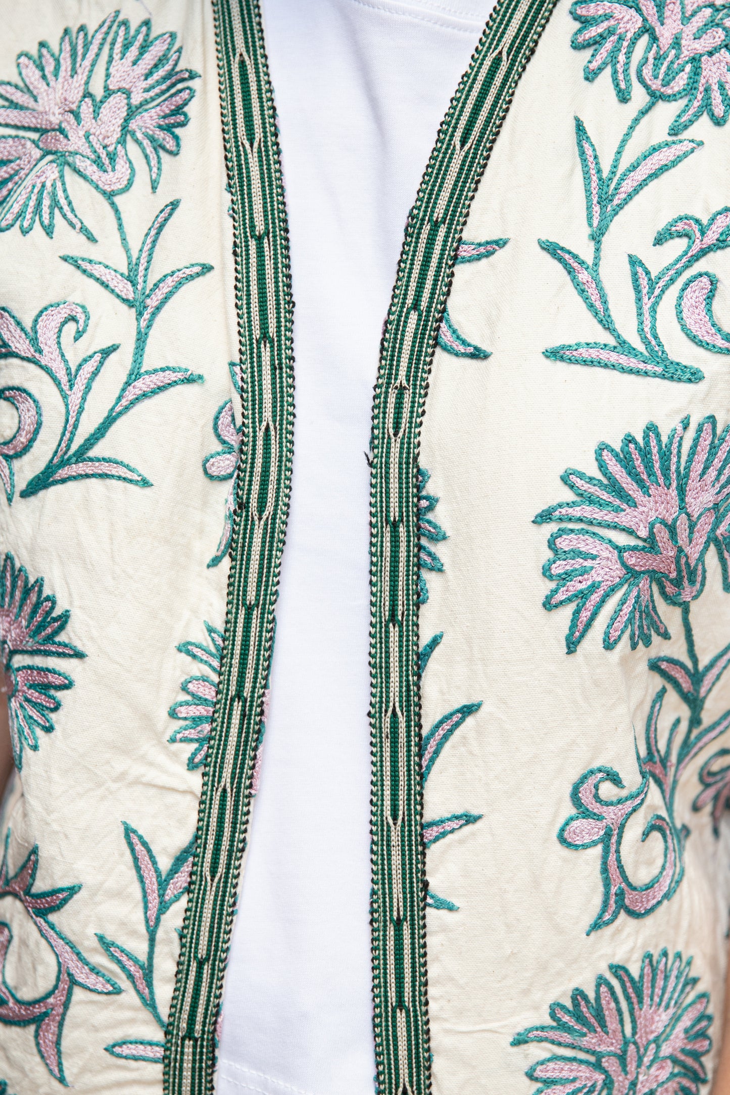 Long suzani + ikat vest