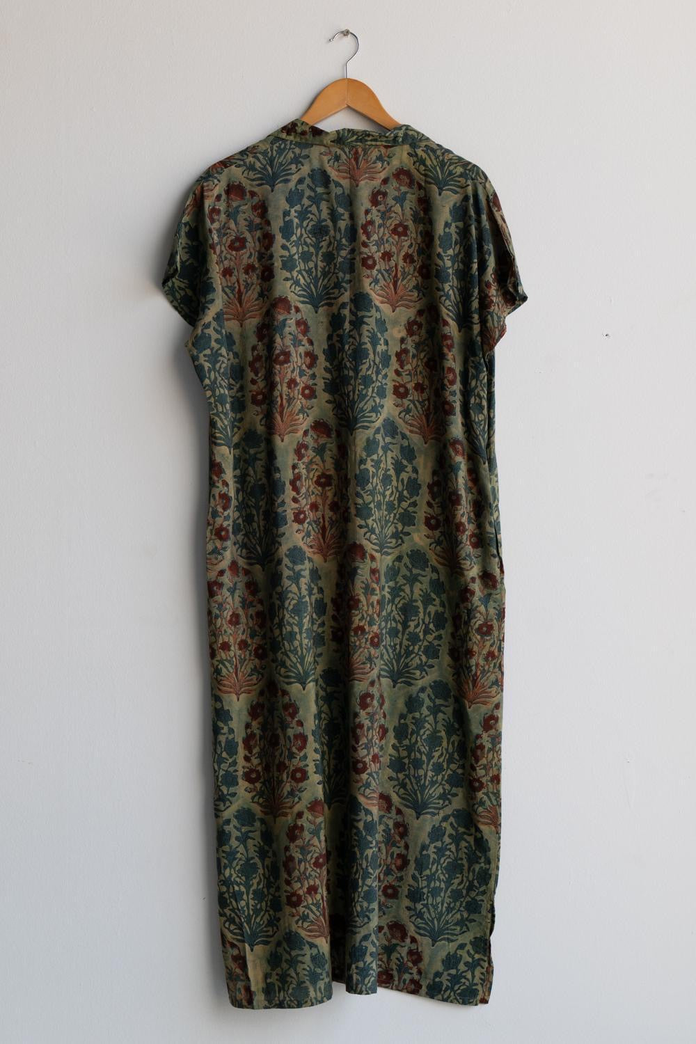 Silk Assam Kaftan Dress