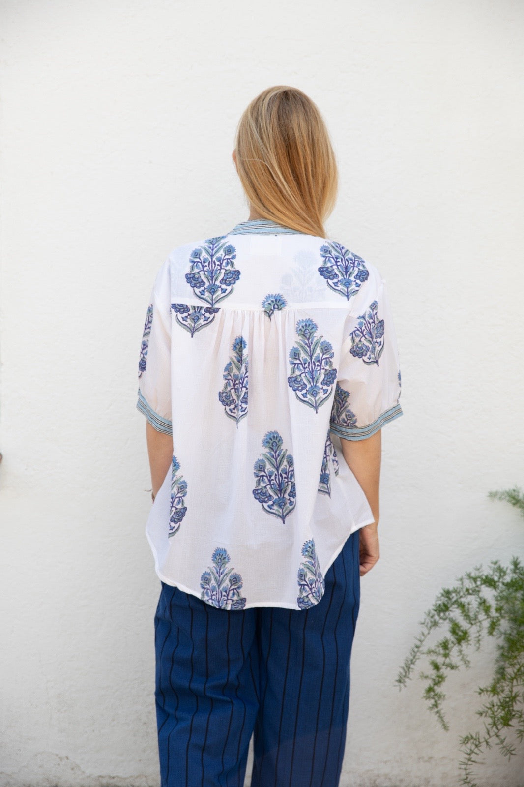 Blue flowers shirt
