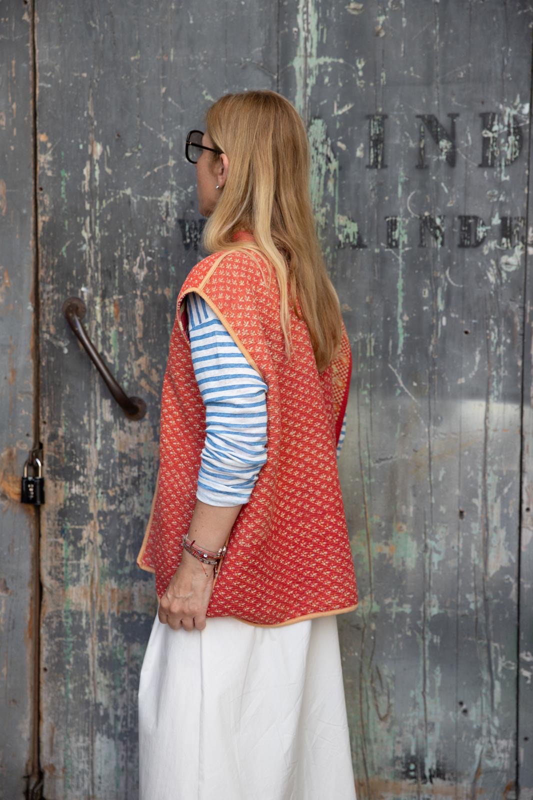 Old kantha Reversible Vest