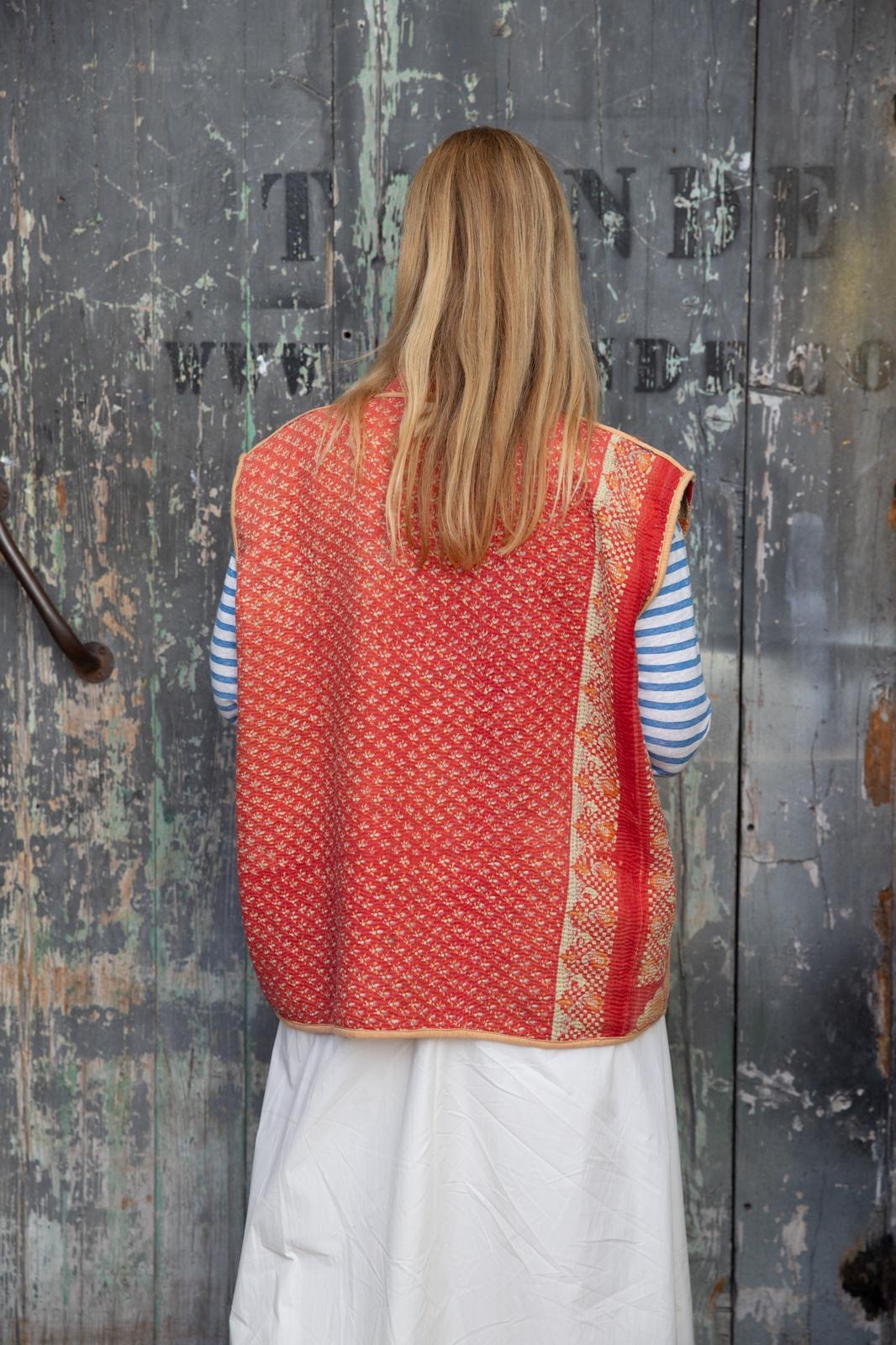 Old kantha Reversible Vest