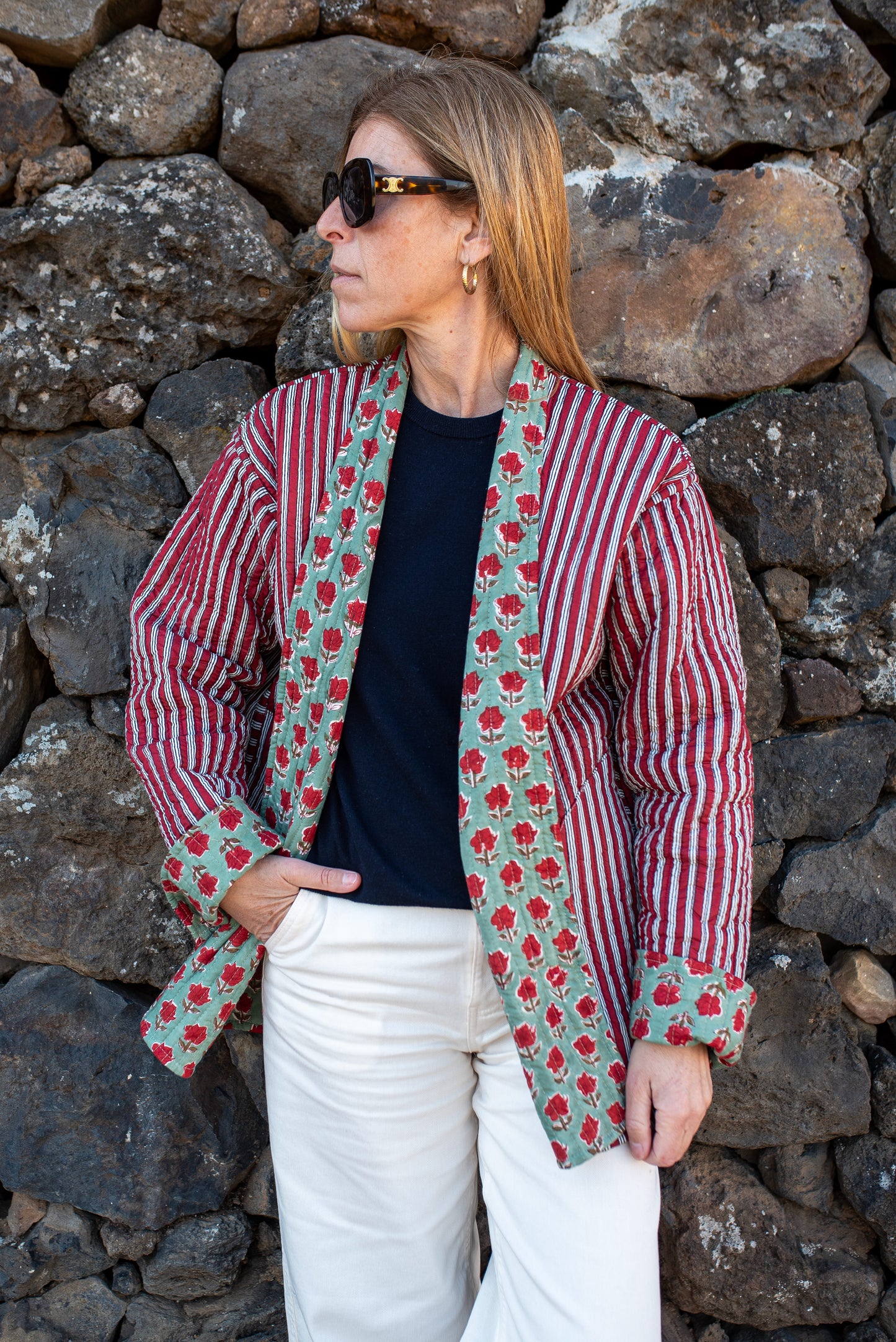 Chaqueta Corta Acolchada Reversible