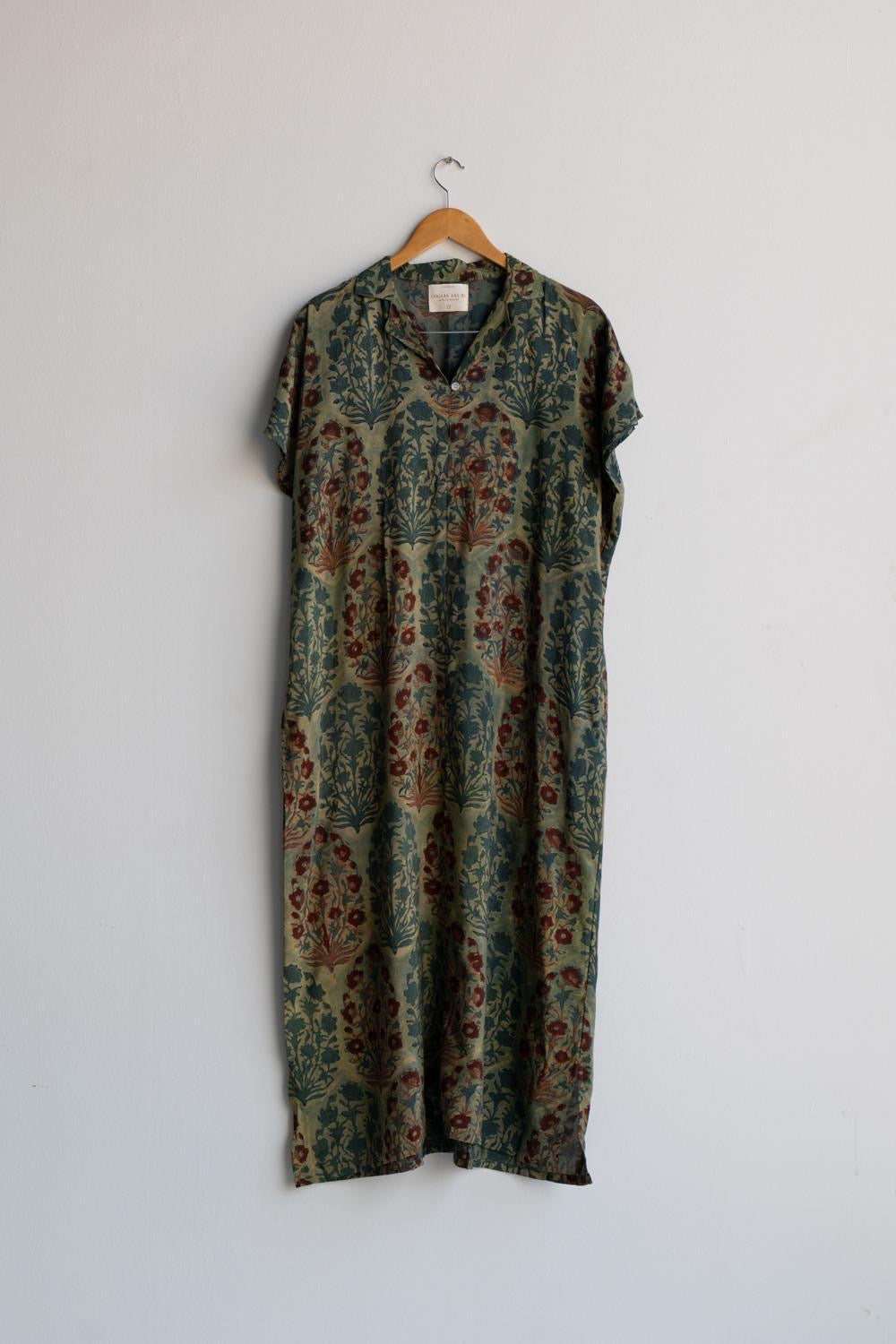 Silk Assam Kaftan Dress