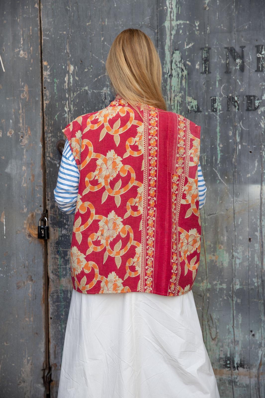 Old kantha Reversible Vest
