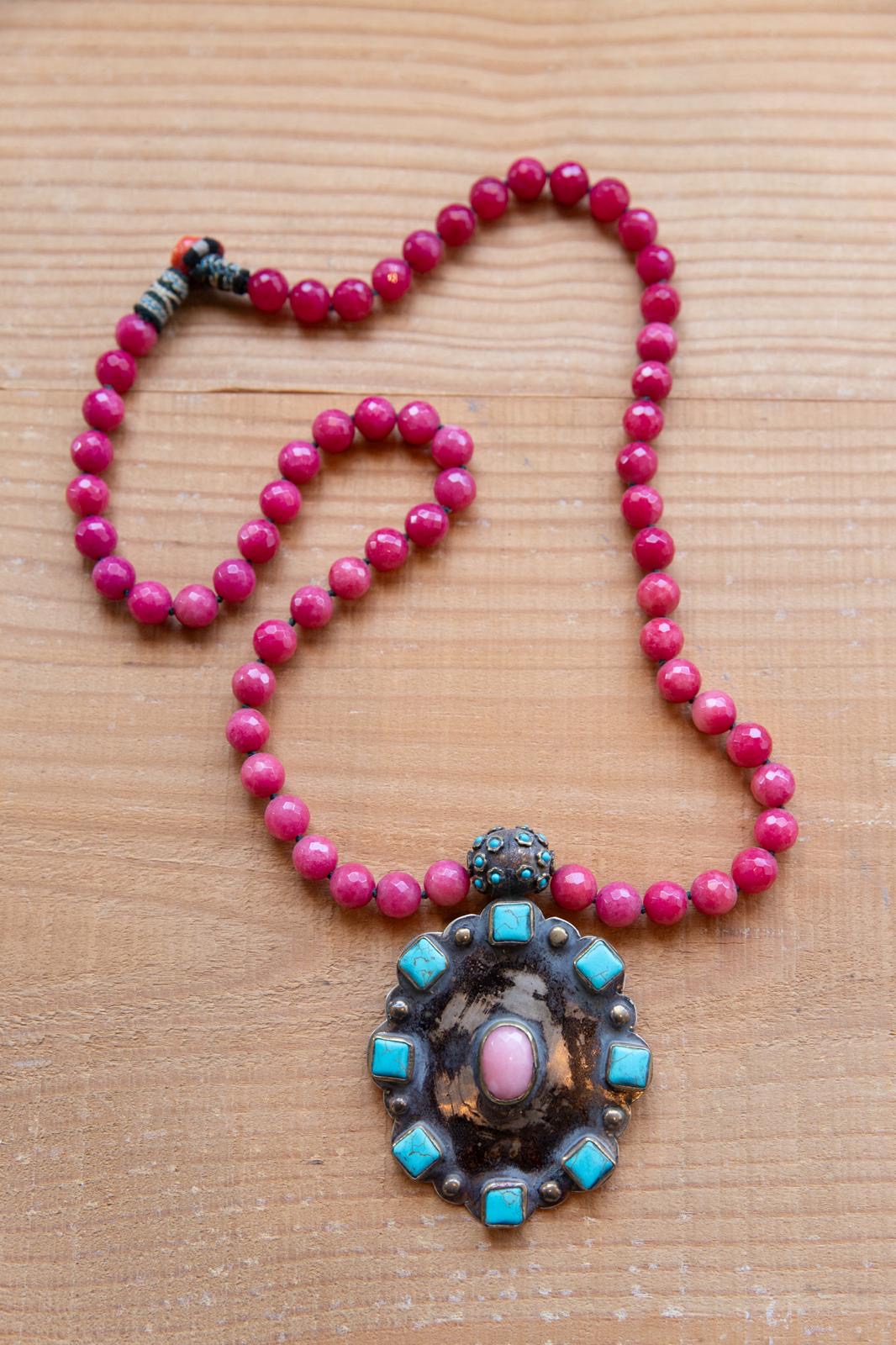 Pink jade Necklace