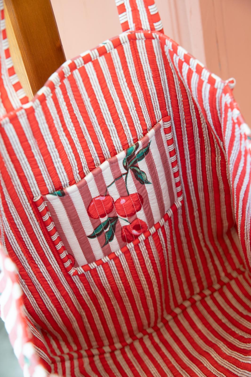 Quilted Cherry Pink Bag