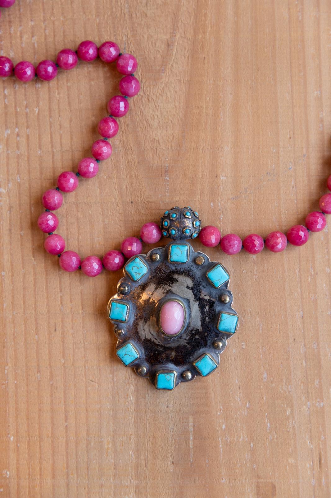 Pink jade Necklace