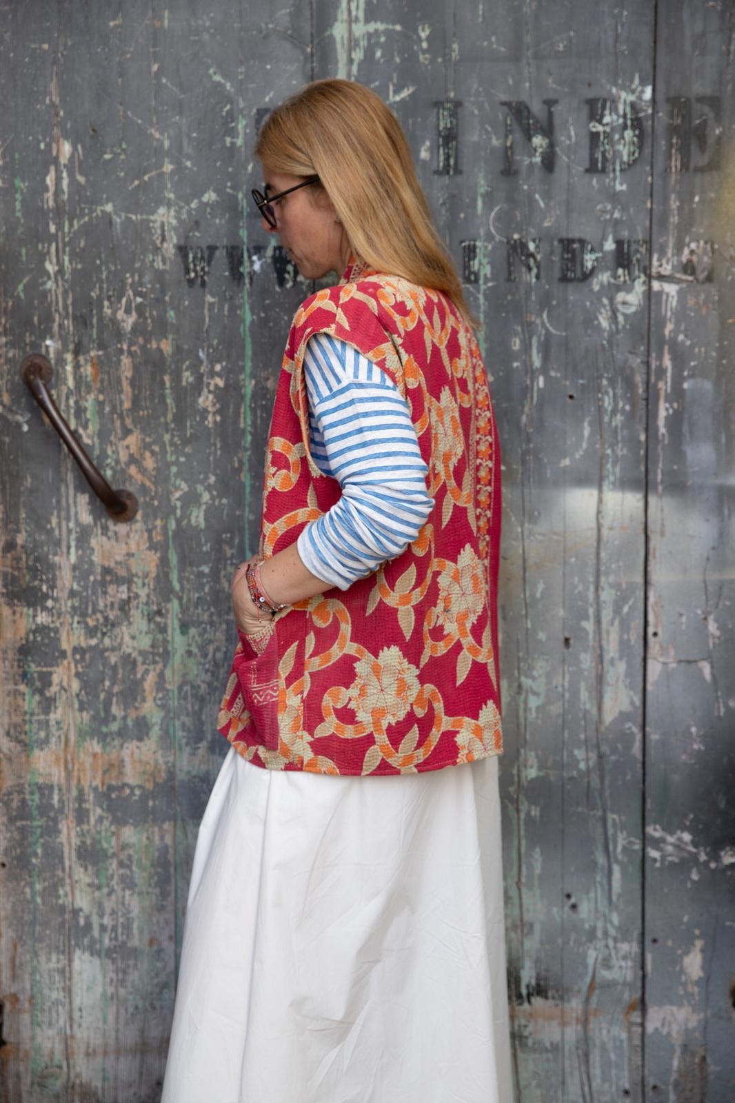 Old kantha Reversible Vest