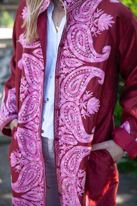 Kashmiri silk embroidered jacket