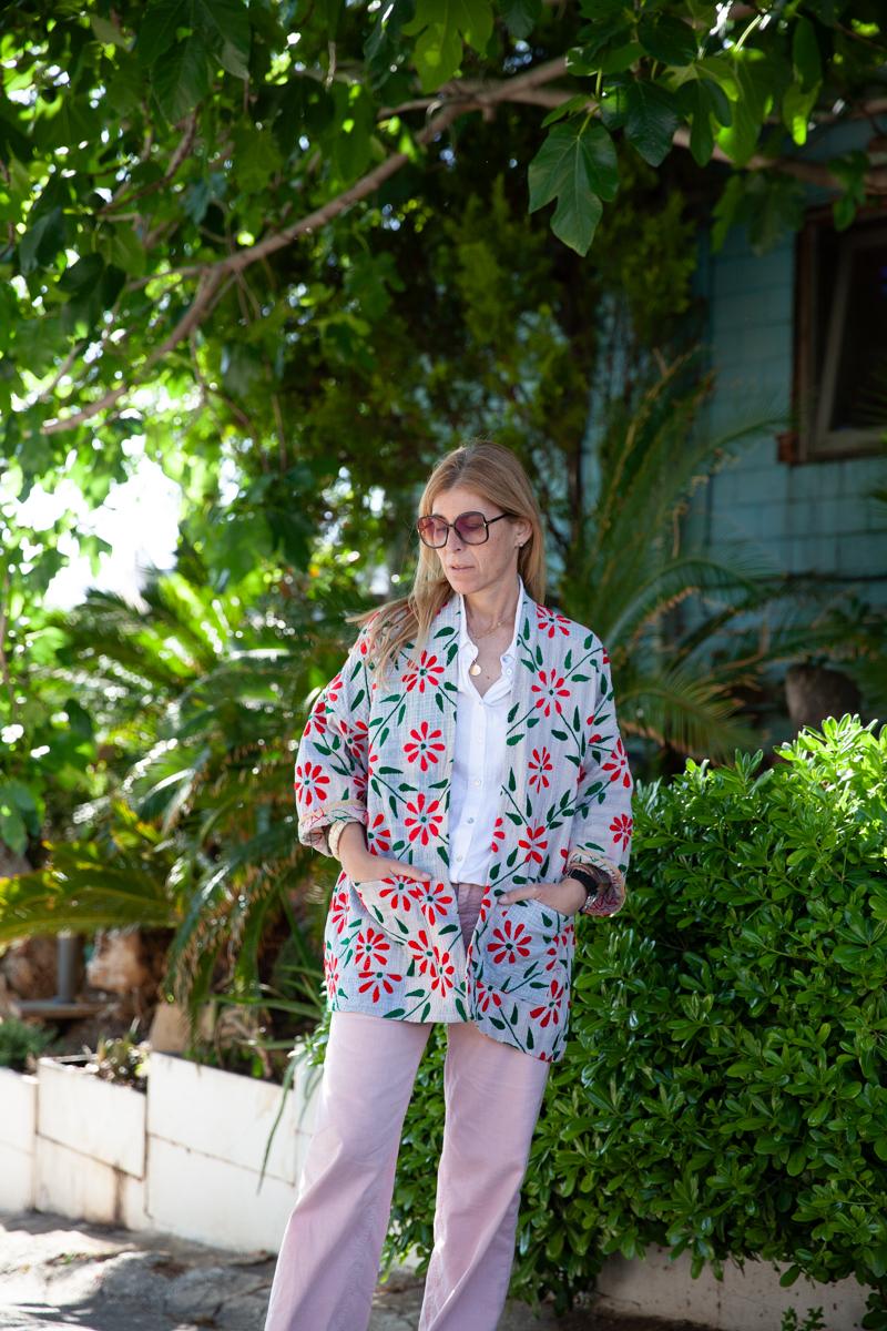 Old Kantha Embroidered Kimono