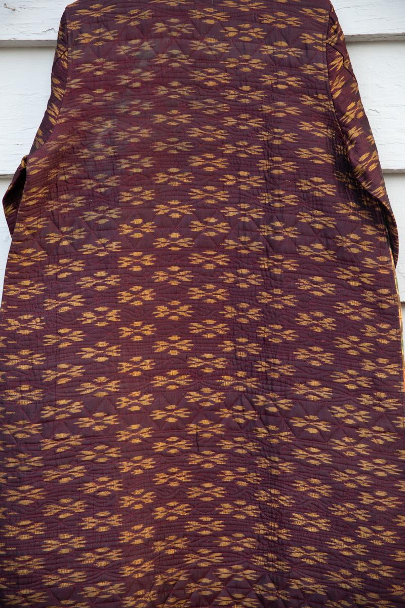 Saree quilted coat