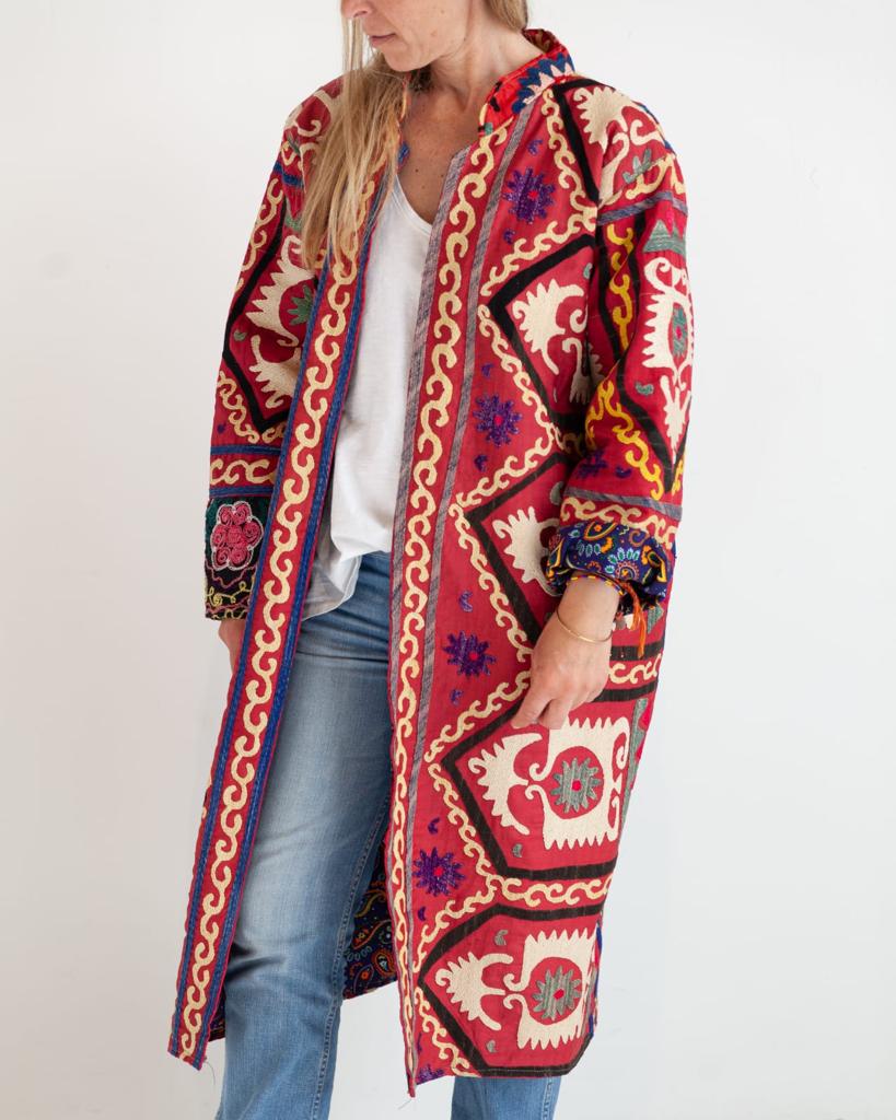 Suzani vintage long kimono