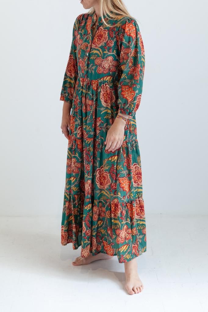 Loretta Dress Green