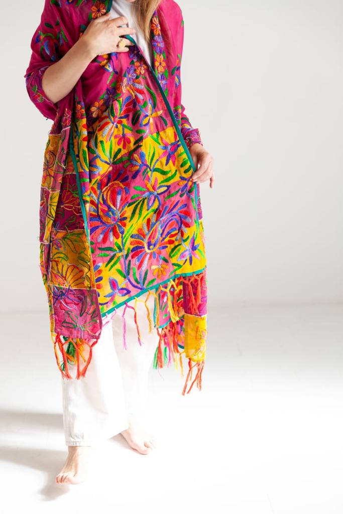 Shawl embroidered