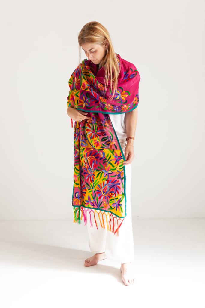 Shawl embroidered
