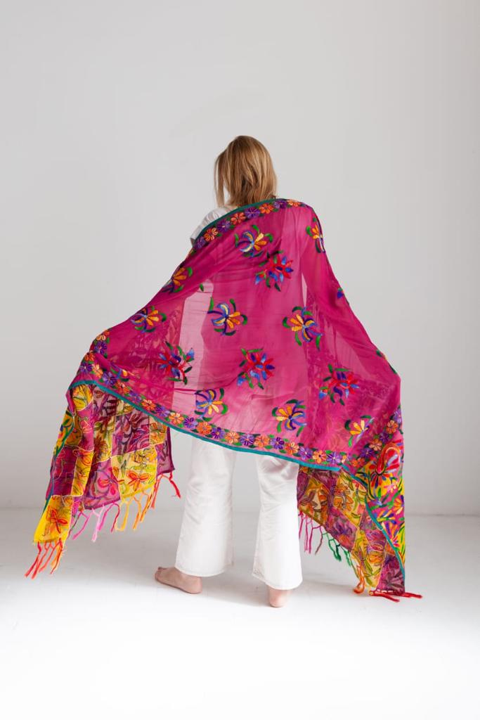 Shawl embroidered