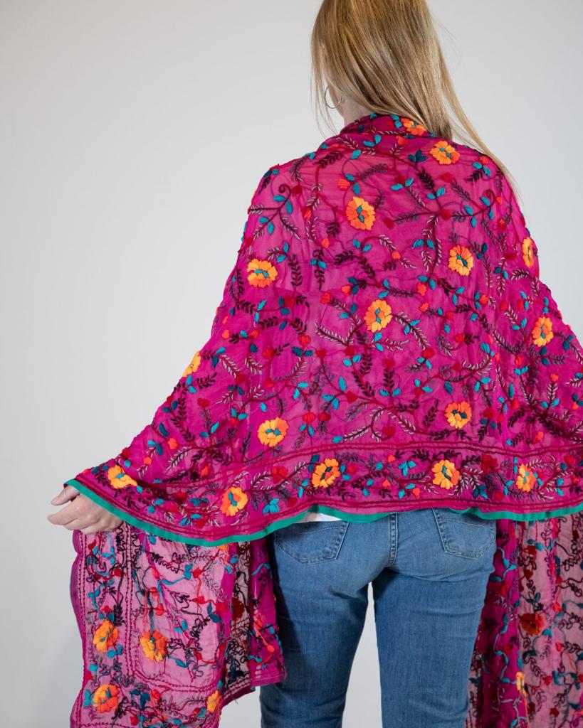 Shawl embroidered