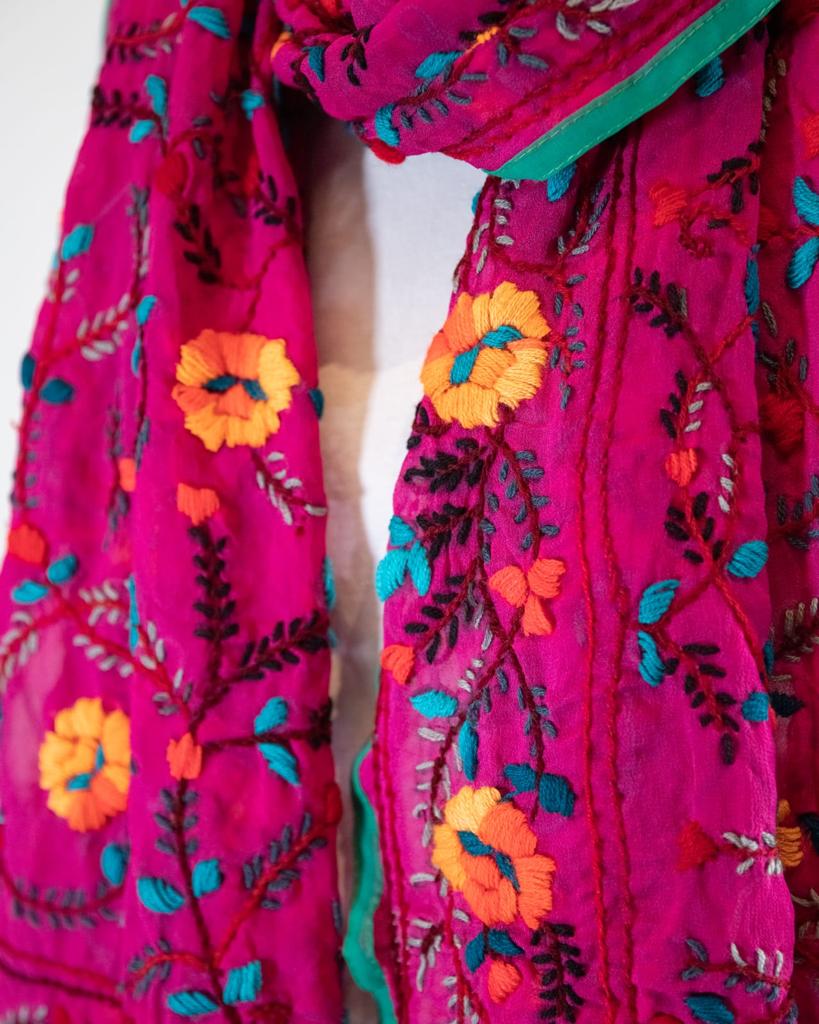 Shawl embroidered