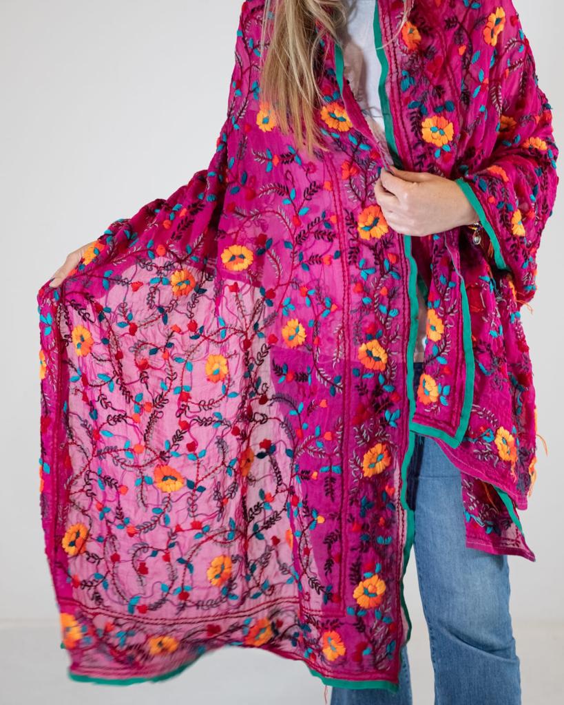 Shawl embroidered