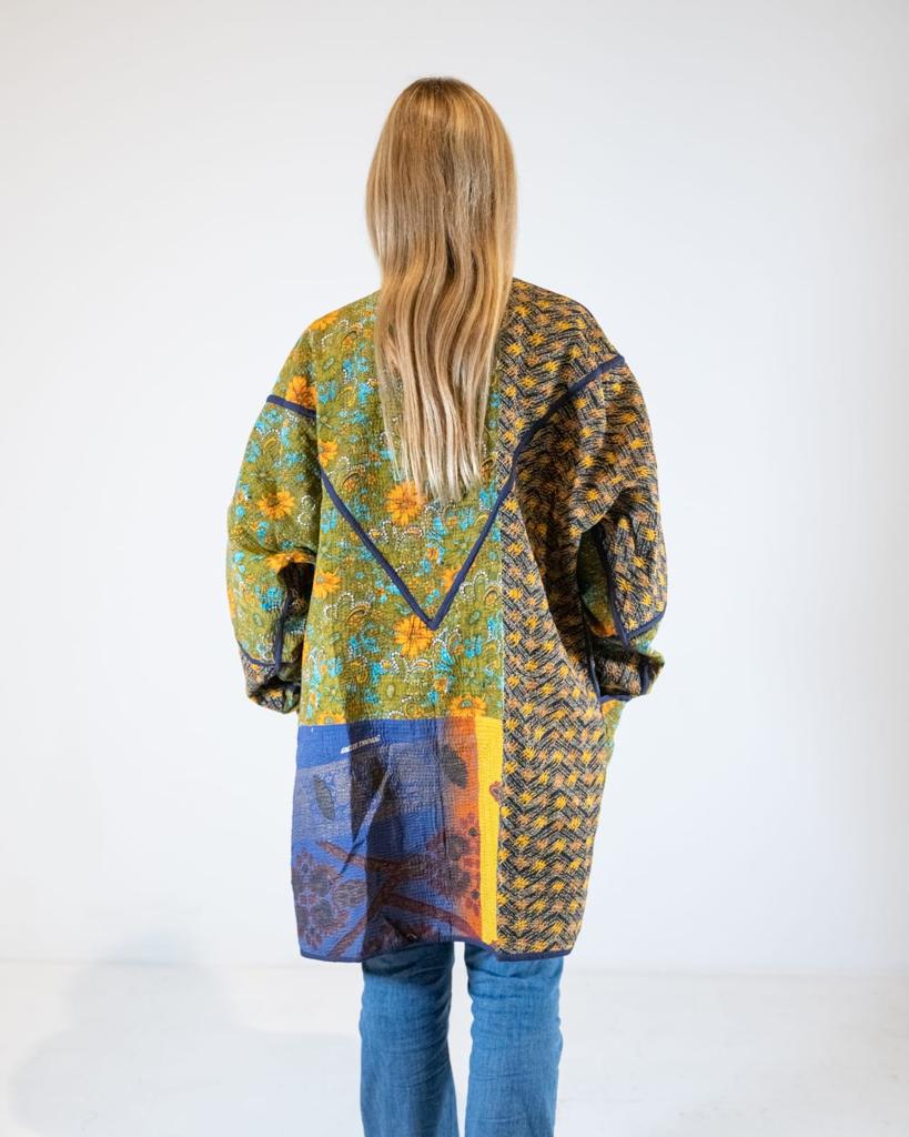Vintage reversible kantha jacket
