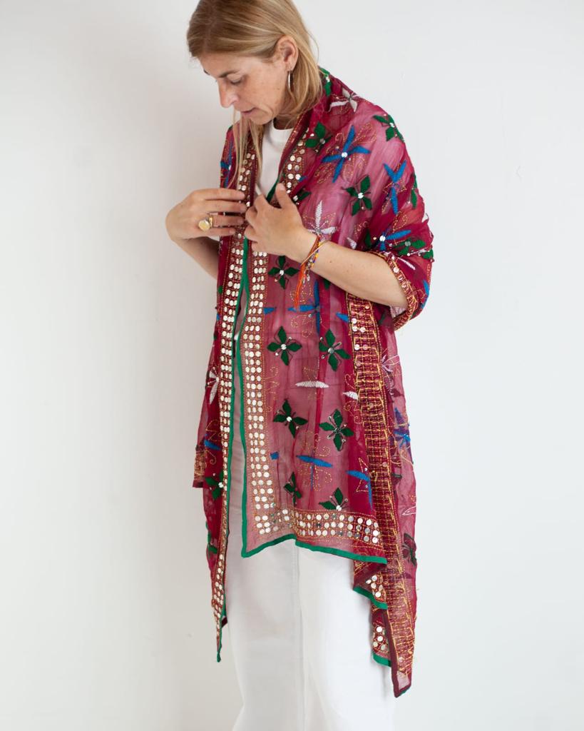 Shawl embroidered