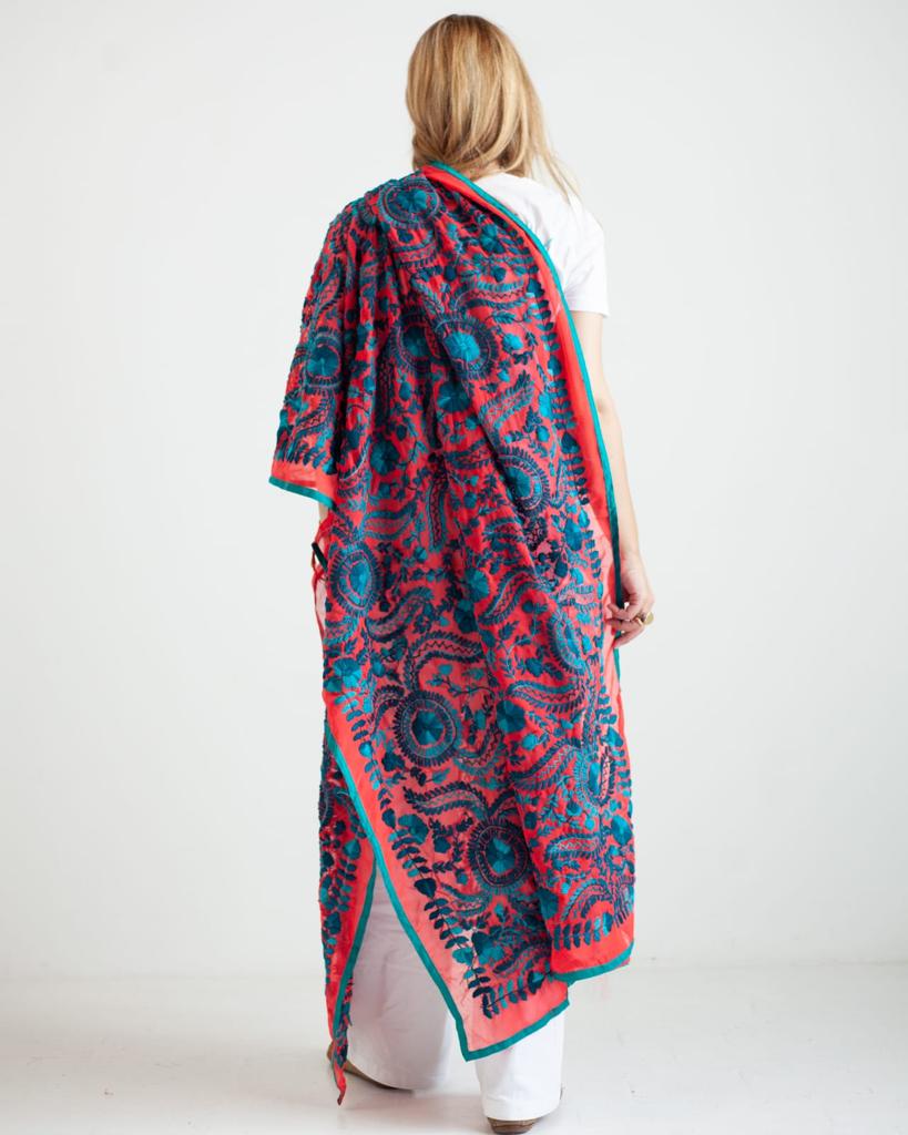 Shawl embroidered
