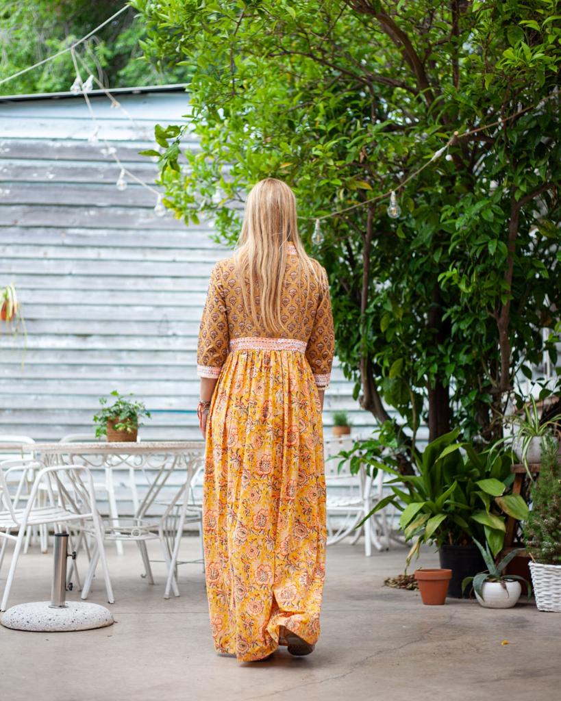 Sanjana Mustard Dress