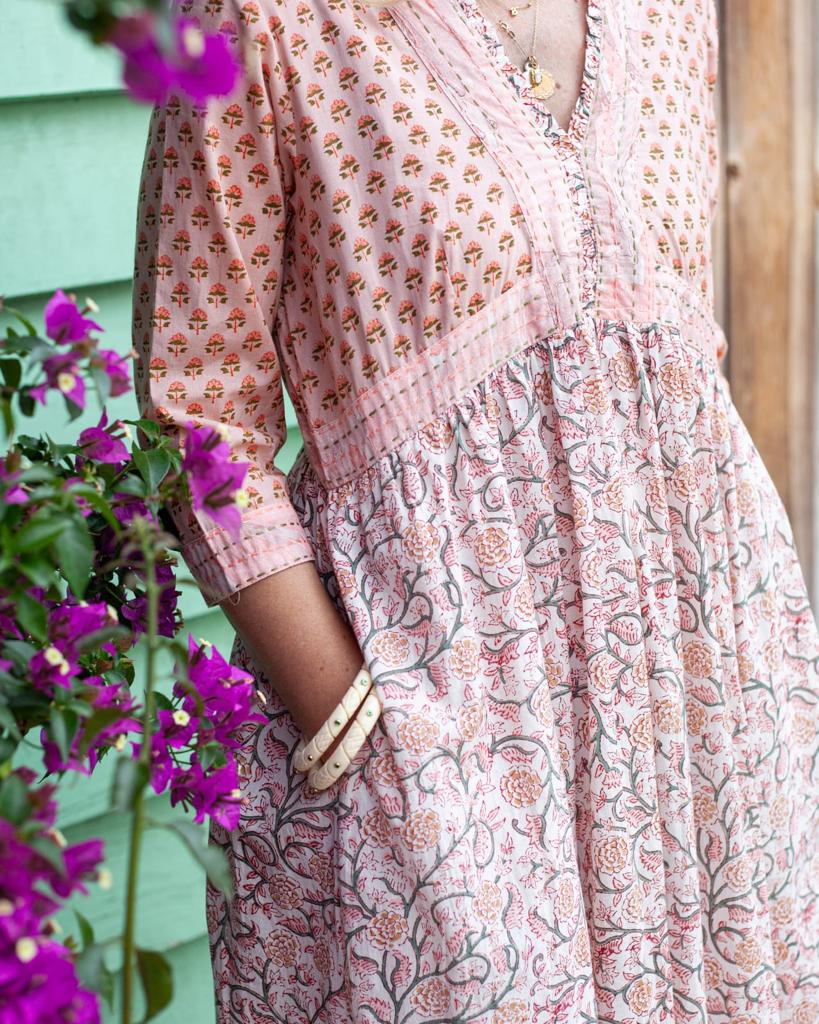 Sanjana Salmon Dress