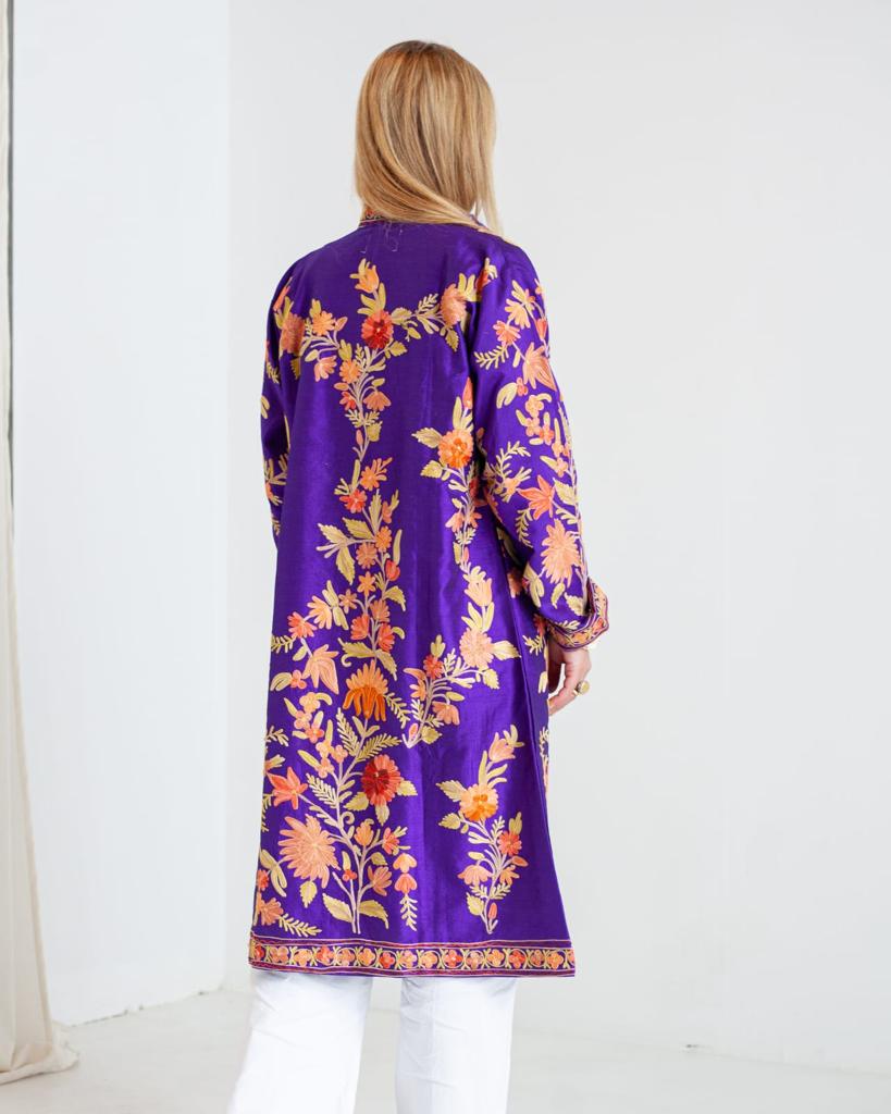 Floral silk jacket