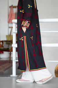 Embroidery cotton kimono