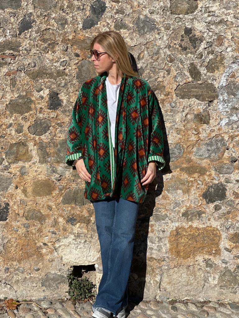 Velvet Kimono Short