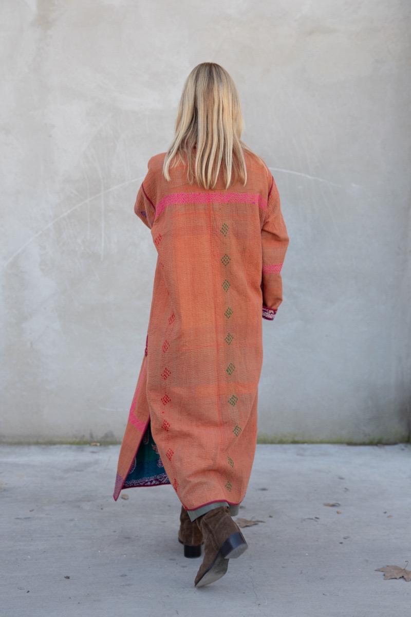 Old kantha reversible coat
