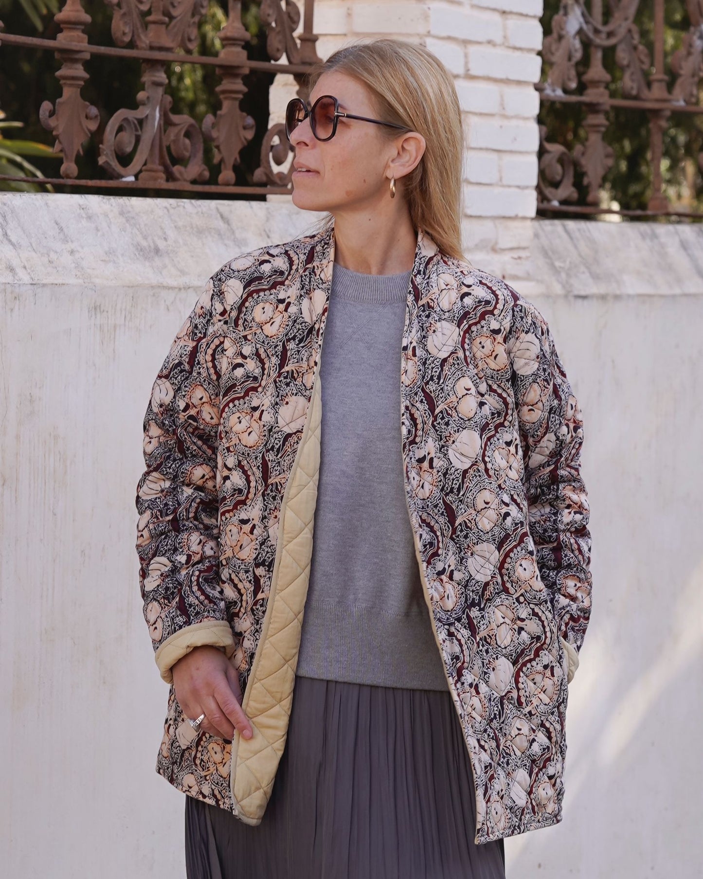 Quilted Kimono with belt
