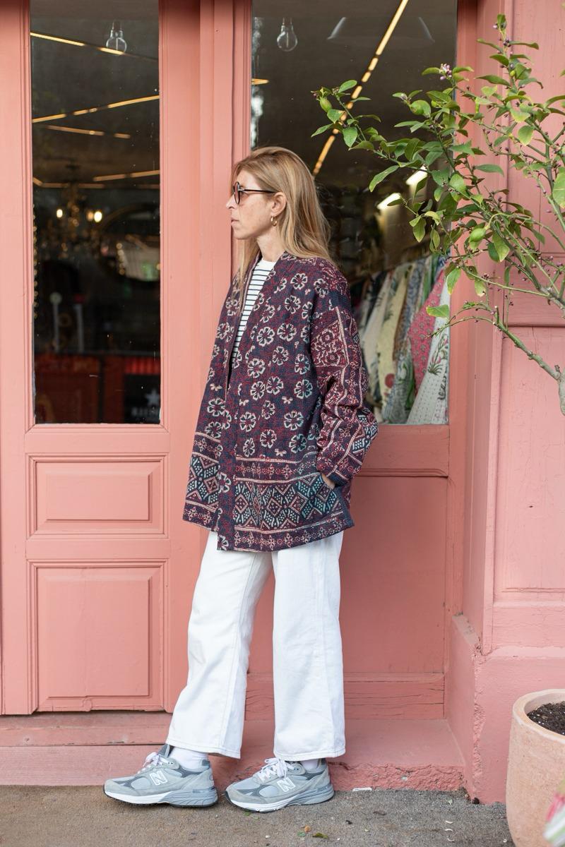 Short kantha kimono
