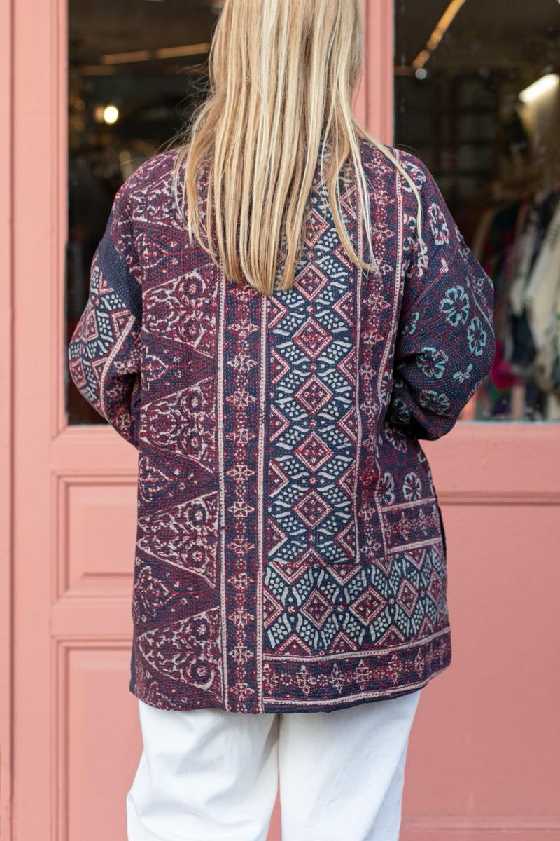 Short kantha kimono