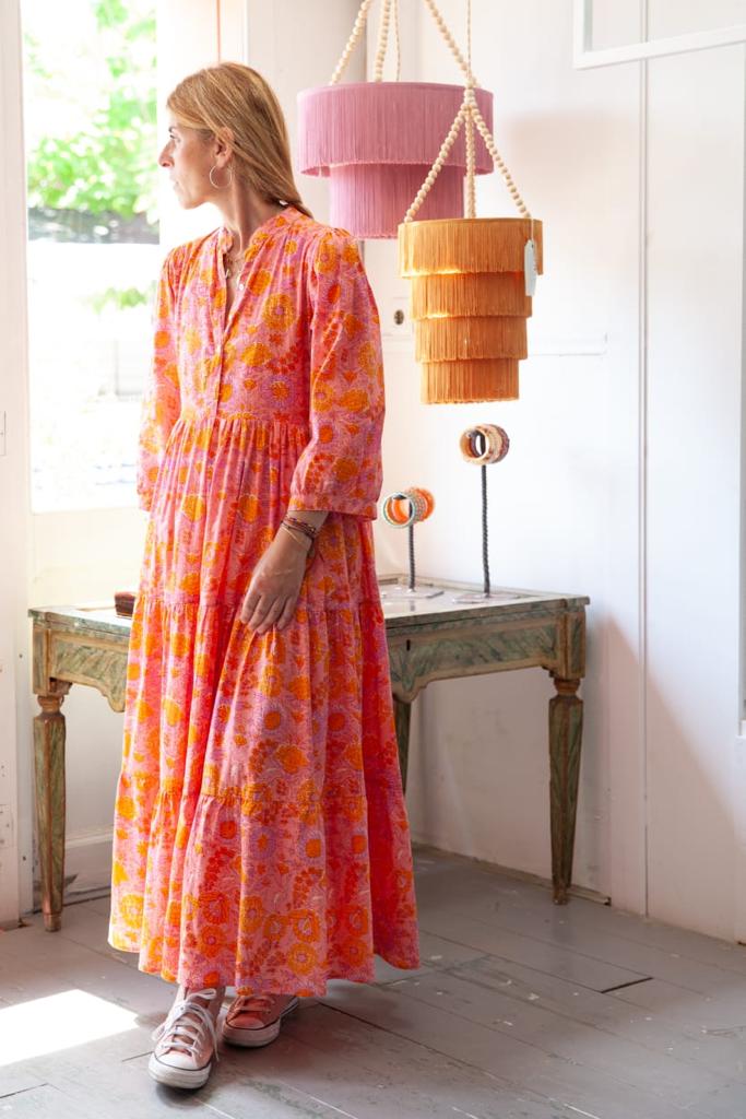 Loretta Orange Dress