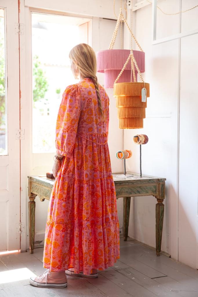 Loretta Orange Dress