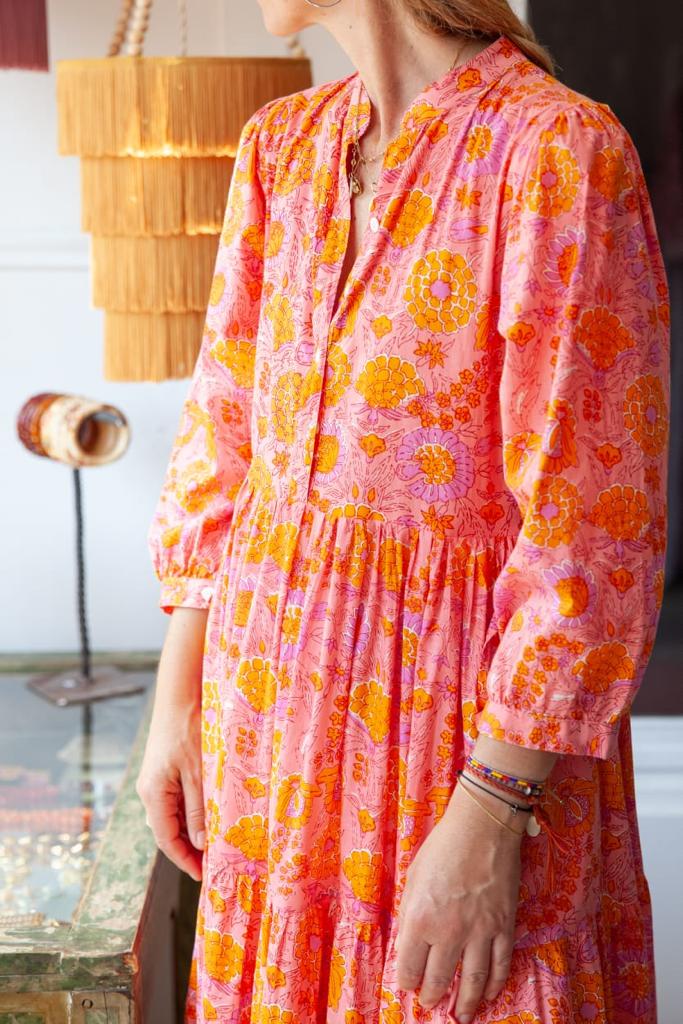Loretta Orange Dress