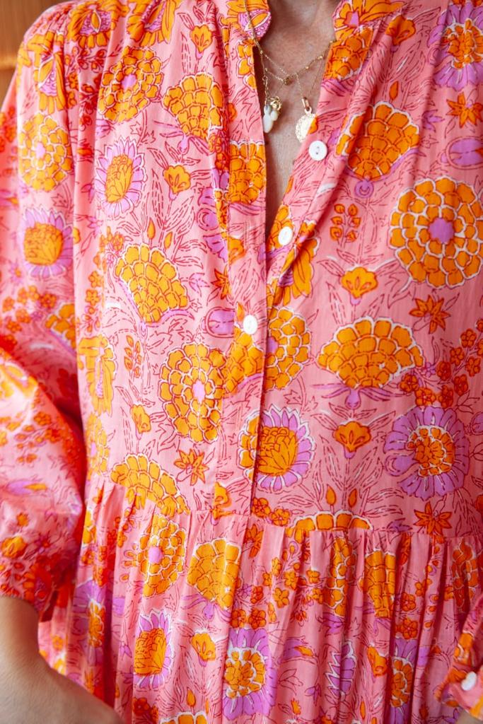 Loretta Orange Dress