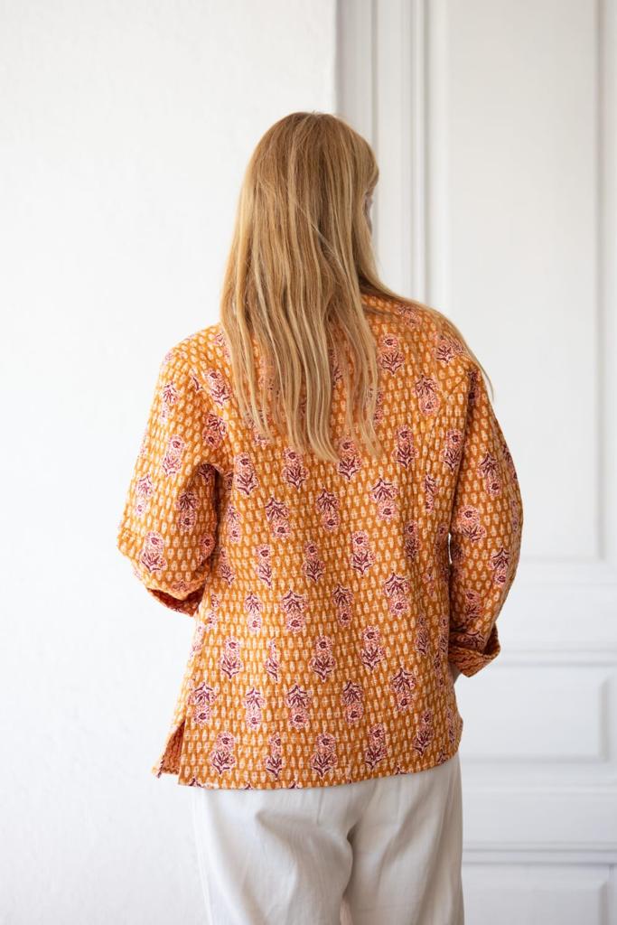 Block Print Quilted Reversible Jacket