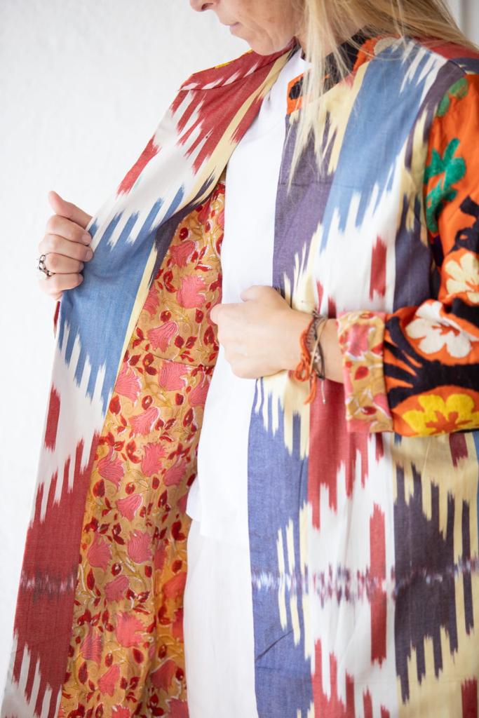 Kimono Suzani + ikat