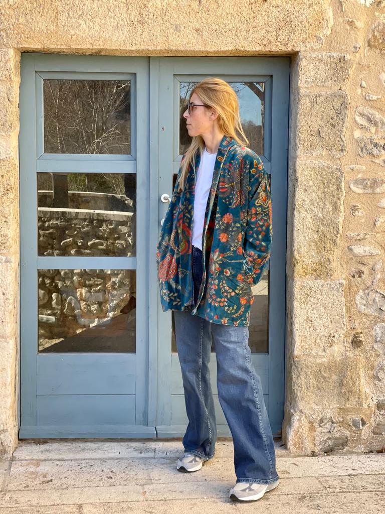 Velvet Kimono Short