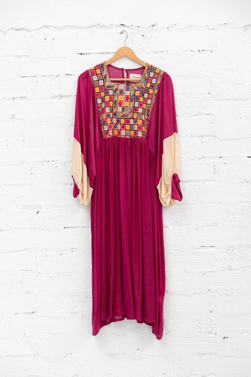 Juliana Pink & Cream Dress