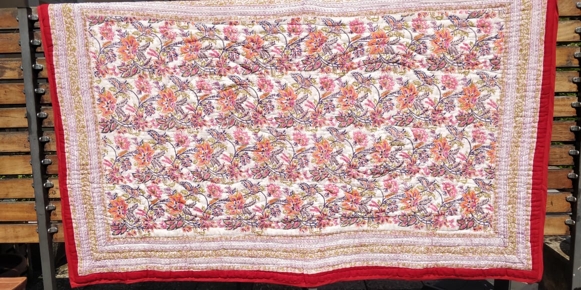 Block Print Quilt - Sanjanaandme