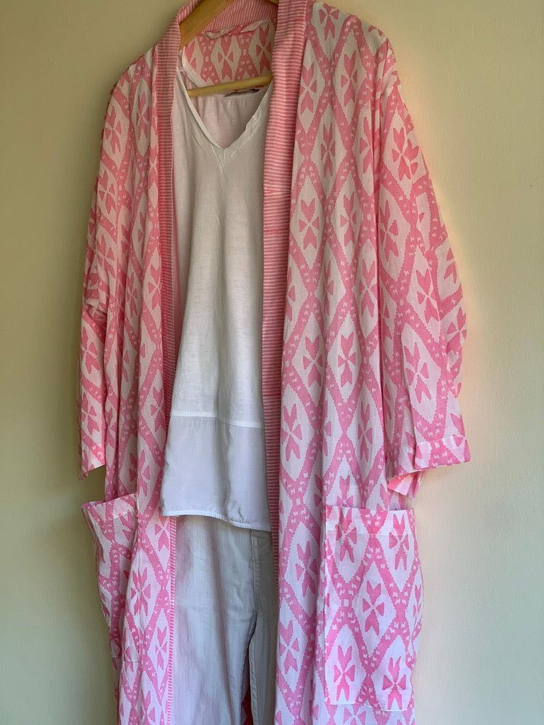 Block Print Kimono - Sanjanaandme