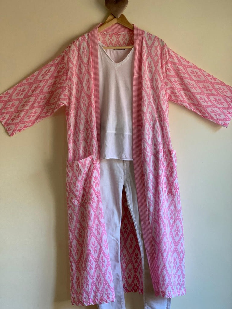 Block Print Kimono - Sanjanaandme