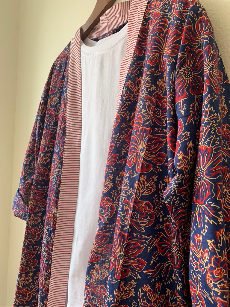 Block Print Kimono - Sanjanaandme