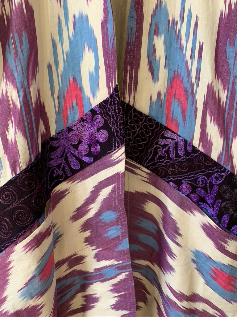 Vintage Kimono Ikat with Suzani