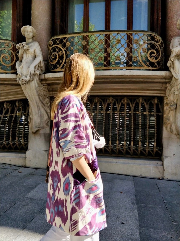 Vintage Kimono Ikat with Suzani