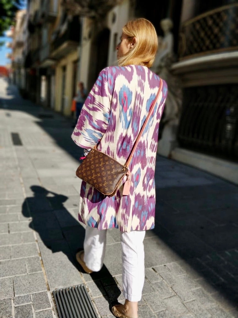 Vintage Kimono Ikat with Suzani
